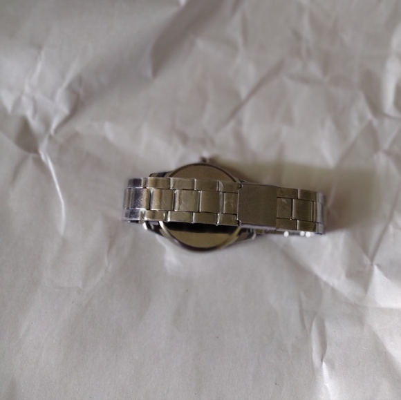 Lhan Liam JR Rhinestones Round Pointer Quartz Watch w/Stainless Steel Band S 9 - Picture 2 of 4